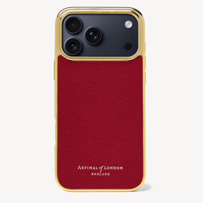 iPhone 17 Pro Max Case Cherry Red Soft Saffiano
