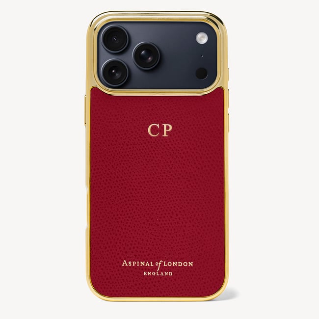 iPhone 17 Pro Max Case Cherry Red Soft Saffiano