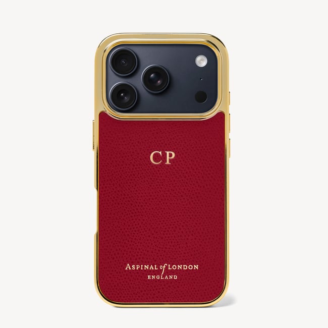 iPhone 17 Pro Case Cherry Red Soft Saffiano