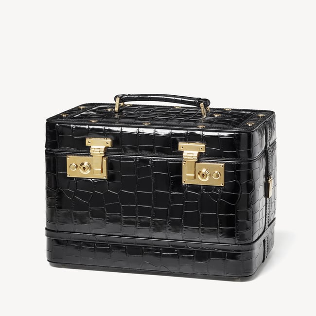 Vanity Case Deep Shine Black Croc