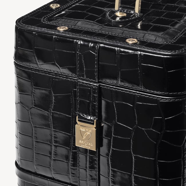 Vanity Case Deep Shine Black Croc