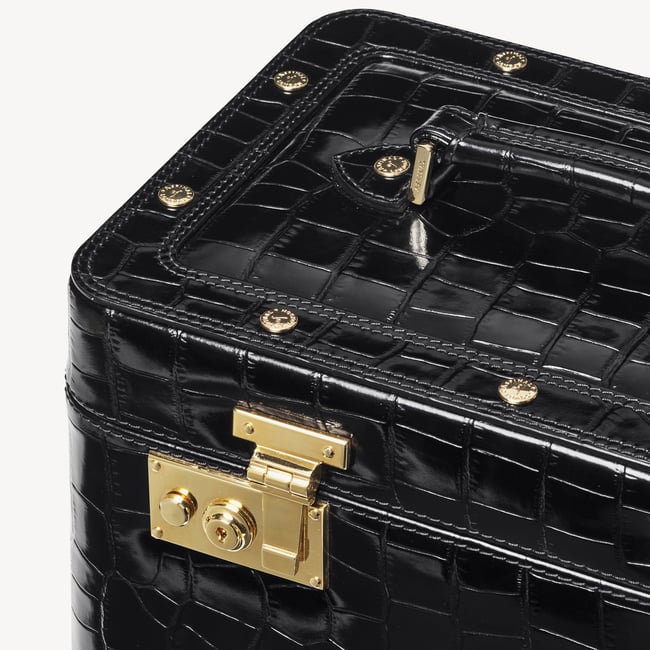 Vanity Case Deep Shine Black Croc