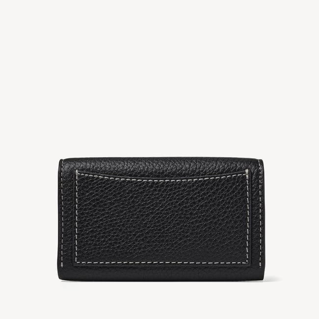 Business Card Holder Black Milled Pebble