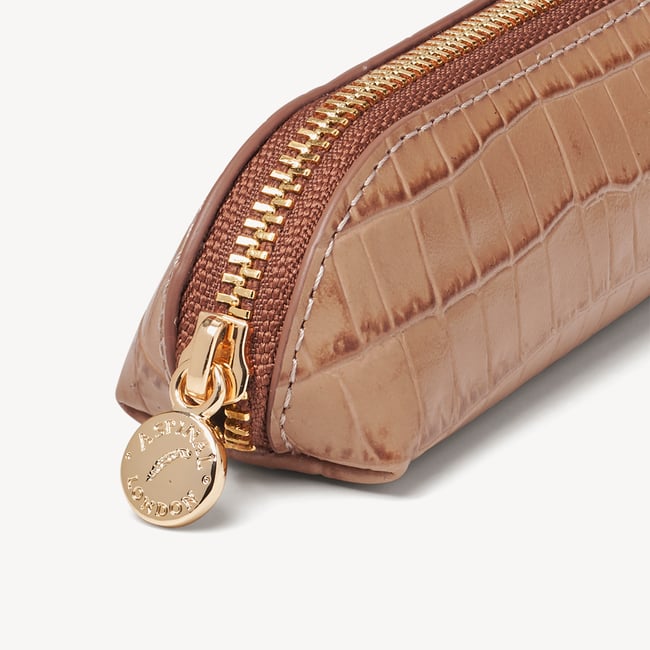 Pencil Case Deep Shine Caramel Small Croc