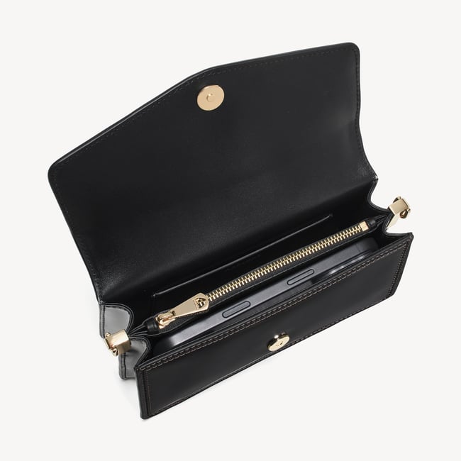 Eliza Clutch Smooth Moonlight Black