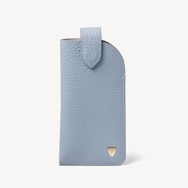 Glasses Case with Tab Sky Blue Pebble