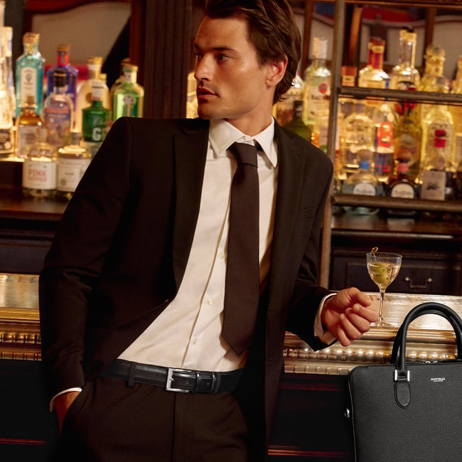 Classic Men's Belt Smooth Black