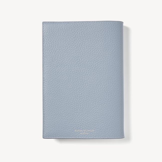A5 Refillable Luxury Journal Sky Blue Pebble with Soft Suede Lining