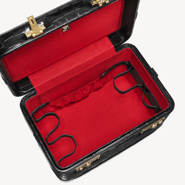 Vanity Case Deep Shine Black Croc