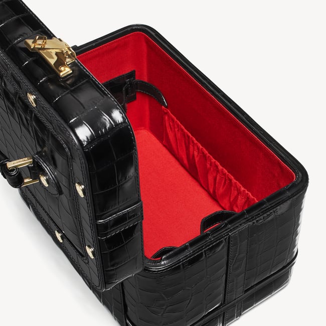 Vanity Case Deep Shine Black Croc