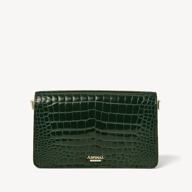 Eliza Clutch Evergreen Patent Croc