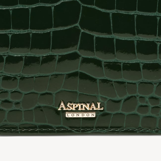 Eliza Clutch Evergreen Patent Croc