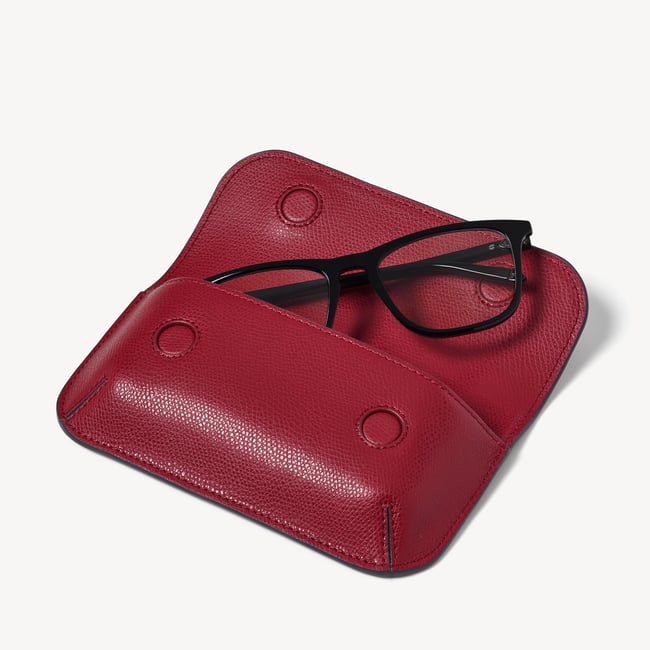Ella Sunglasses Case Cherry Red Soft Saffiano