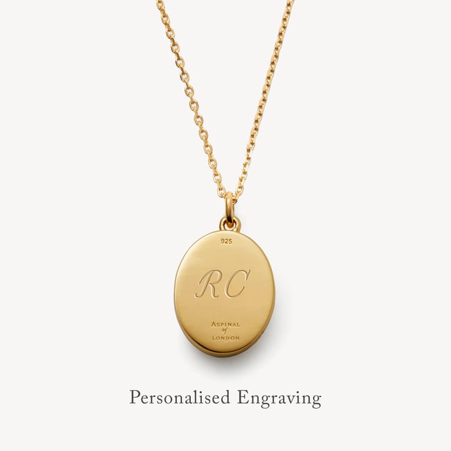 Oval Pearl Locket Necklace Pearl Cabochon & 18ct Gold Vermeil