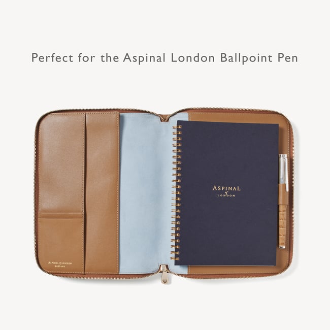 A5 Compact Organiser Padfolio Deep Shine Caramel Small Croc