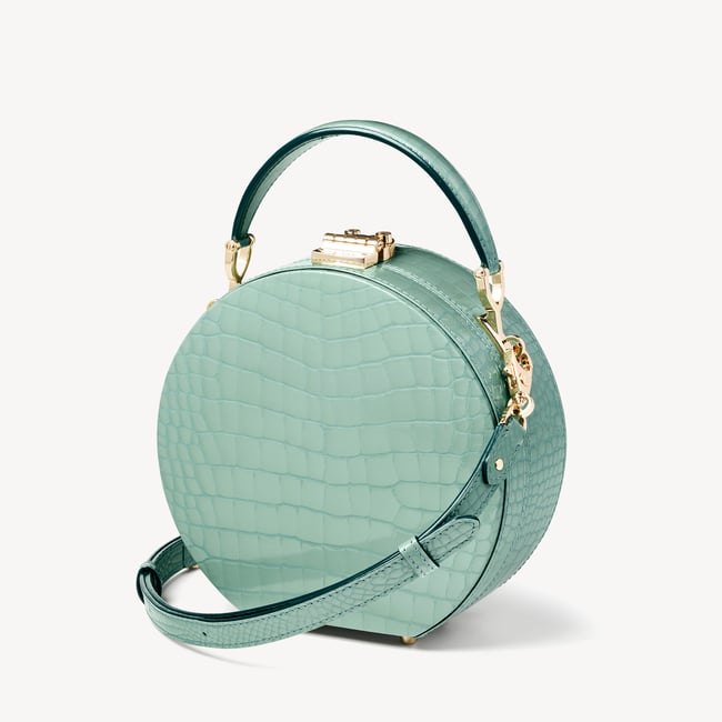 Hat Box Willow Patent Croc
