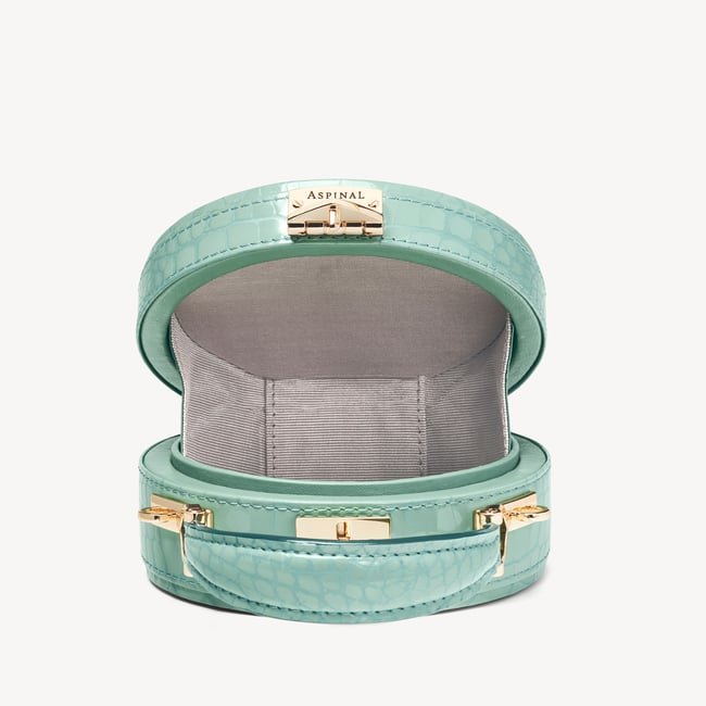 Micro Hat Box Willow Patent Croc