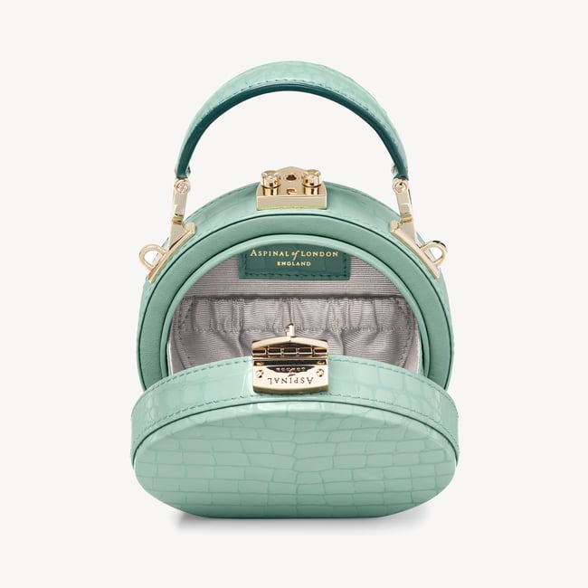 Micro Hat Box Willow Patent Croc