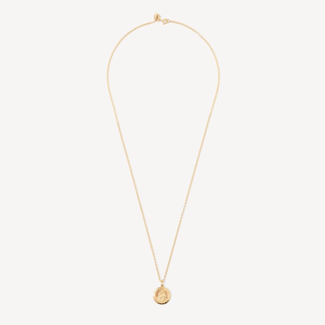 St Christopher Charm Necklace 18ct Gold Vermeil