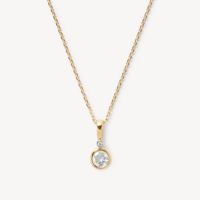 Diamond Pendant Necklace 0.015ct Diamond