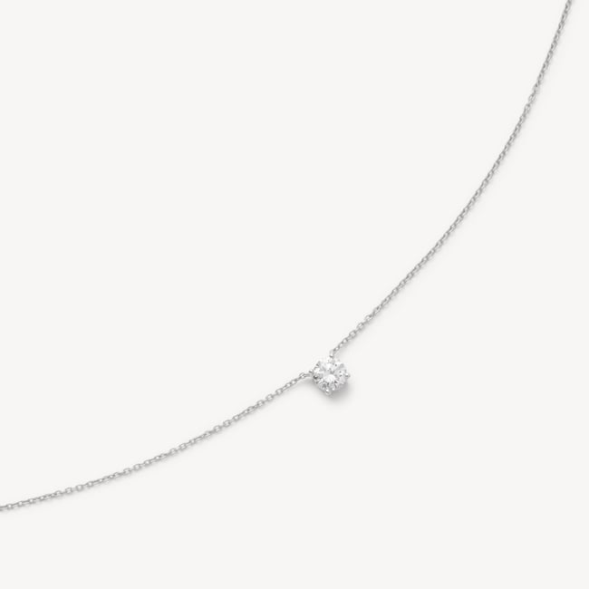 Floating Diamond 0.50ct Solitaire Necklace 0.53ct Diamond