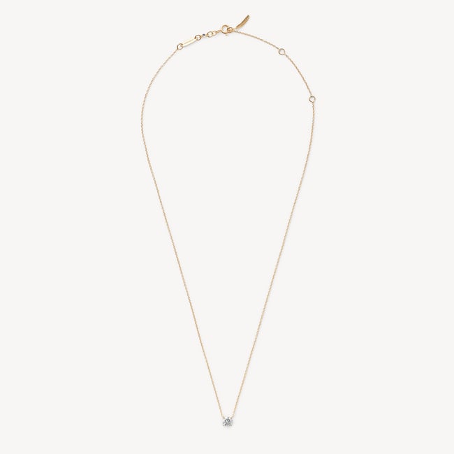 Floating Diamond 0.50ct Solitaire Necklace 0.53ct Diamond