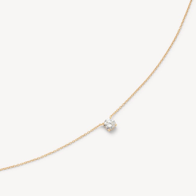 Floating Diamond 0.50ct Solitaire Necklace 0.53ct Diamond