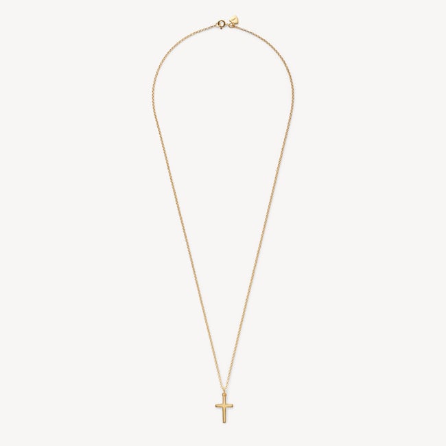 Cross Pendant Necklace 18ct Gold Vermeil
