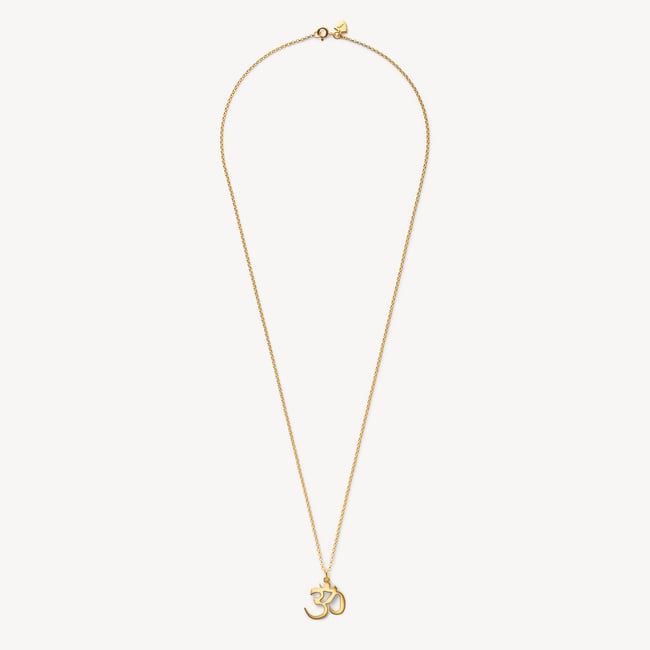 Om Pendant Necklace 18ct Gold Vermeil