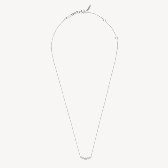 Graduating Diamond Necklace 0.145ct Diamond