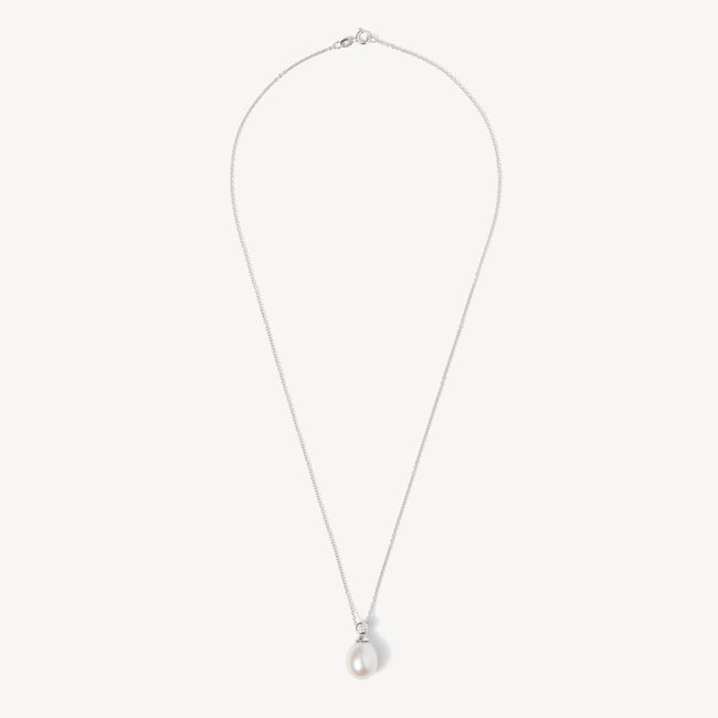 Arabella Teardrop Pendant Necklace 0.09ct Diamond