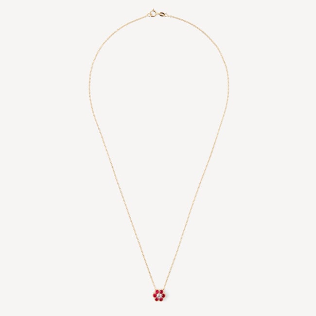 Athena Cluster Pendant Necklace 0.12ct Diamond