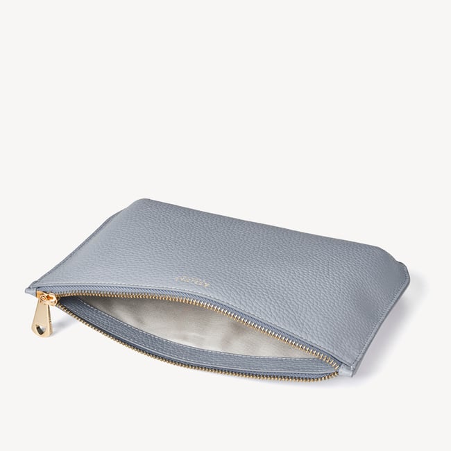 Large Ella Pouch Sky Blue Pebble