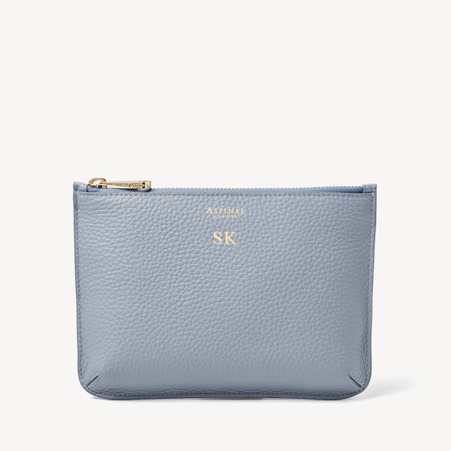 Medium Ella Pouch Sky Blue Pebble