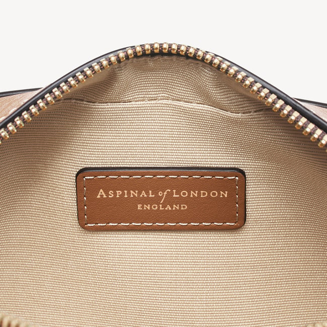 Camera Crossbody Natural Chevron Raffia & Smooth Tan