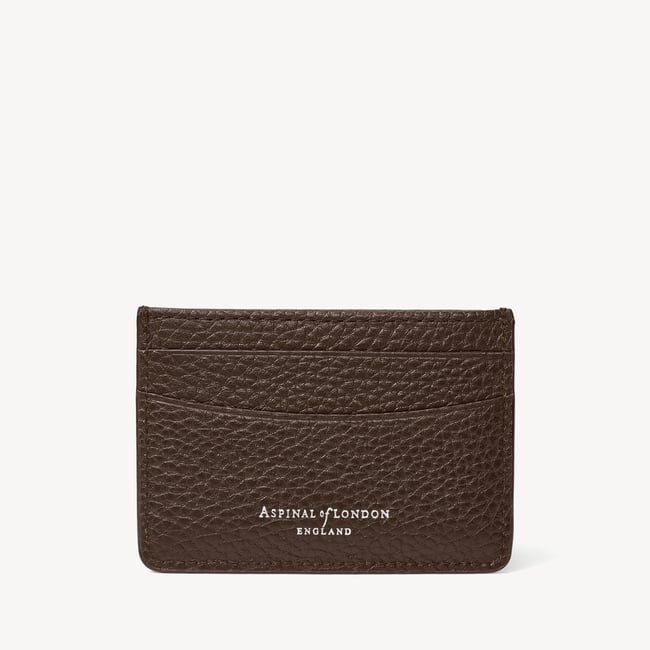 Slim Credit Card Holder Chocolate Pebble