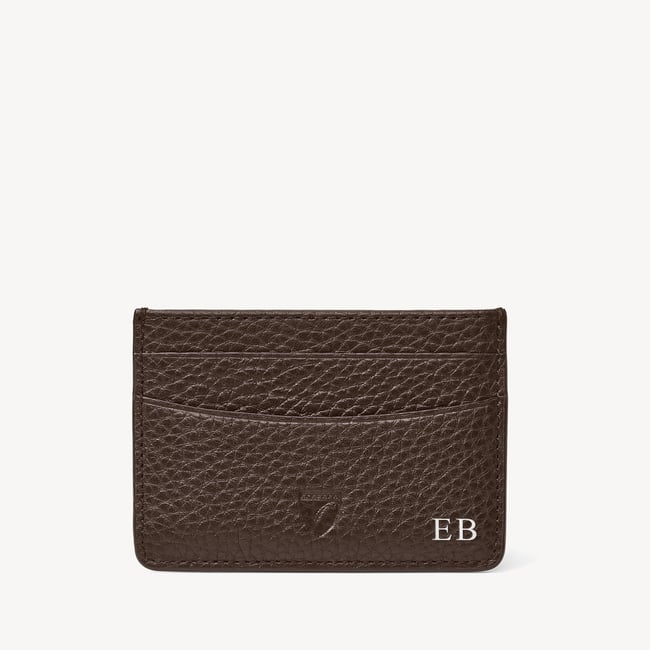 Slim Credit Card Holder Chocolate Pebble