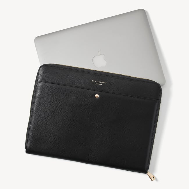 13-Inch Brook Street Folio Black Soft Saffiano