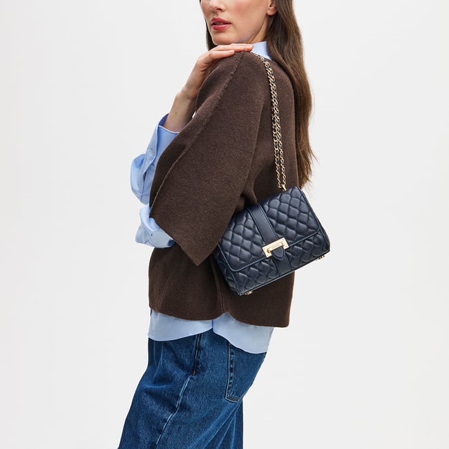 Lottie Navy Quilted Nappa