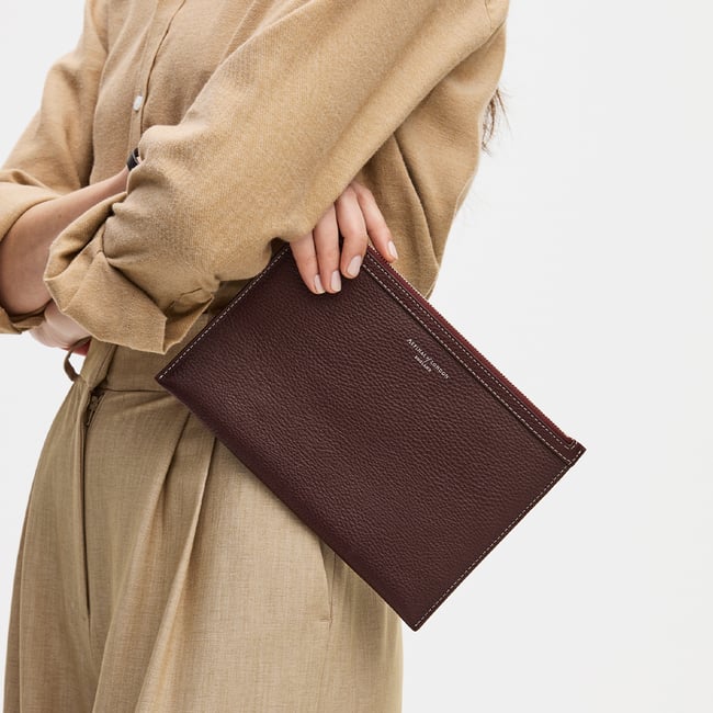Hudson Tote Wine Milled Pebble