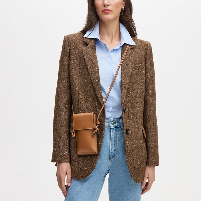 Ella Crossbody Phone Pouch Smooth Tan