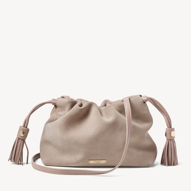 Soho Large Crossbody Pouch Moleskin Suede