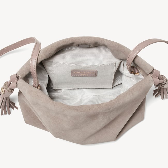 Soho Large Crossbody Pouch Moleskin Suede