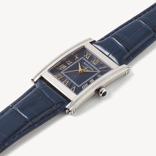 Mayfair® Classic Watch Stainless Steel - Deep Shine Navy Croc