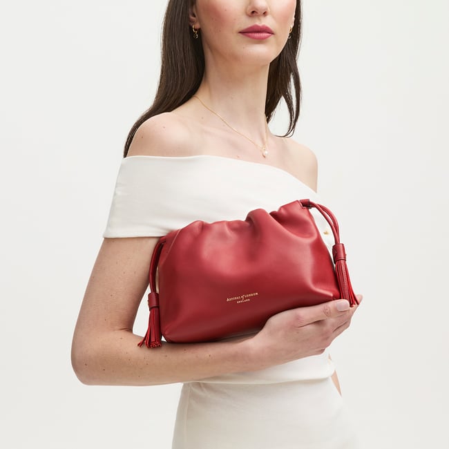 Soho Large Crossbody Pouch Ruby Red Nappa