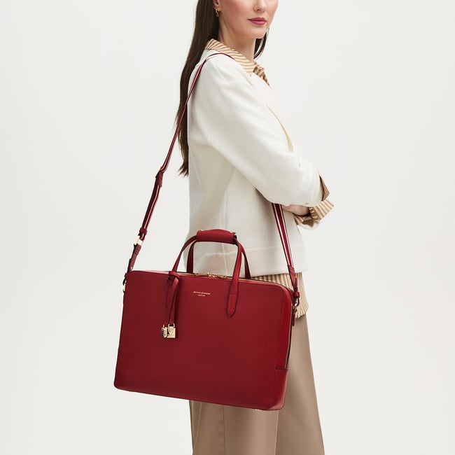 The Brook Street Cherry Red Soft Saffiano