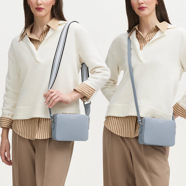 Camera Crossbody with Changeable Straps Sky Blue Pebble