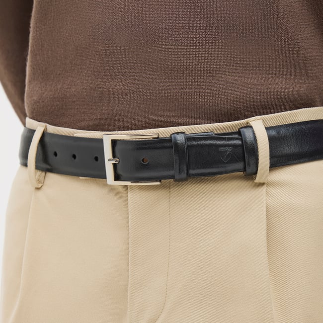 Classic Men's Belt Smooth Black