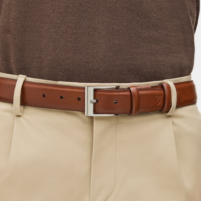 Classic Men's Belt Smooth Cognac