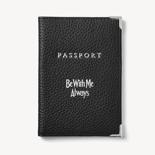 ‘Be With Me Always’ Passport Cover Black Pebble